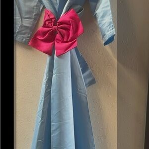 STYLEWE Blue Gown with Pink Bow for Weddings